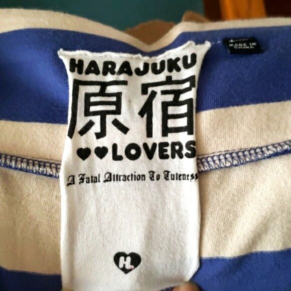Rare Vintage Y2K Harajuku Lovers Nautical Striped Low Rise Skirt Size Large - Picture 10 of 14
